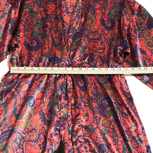 Victorias Secret Womens Gold Label Kimono Robe Medium to Large Vintage Paisley - Picture 5 of 10